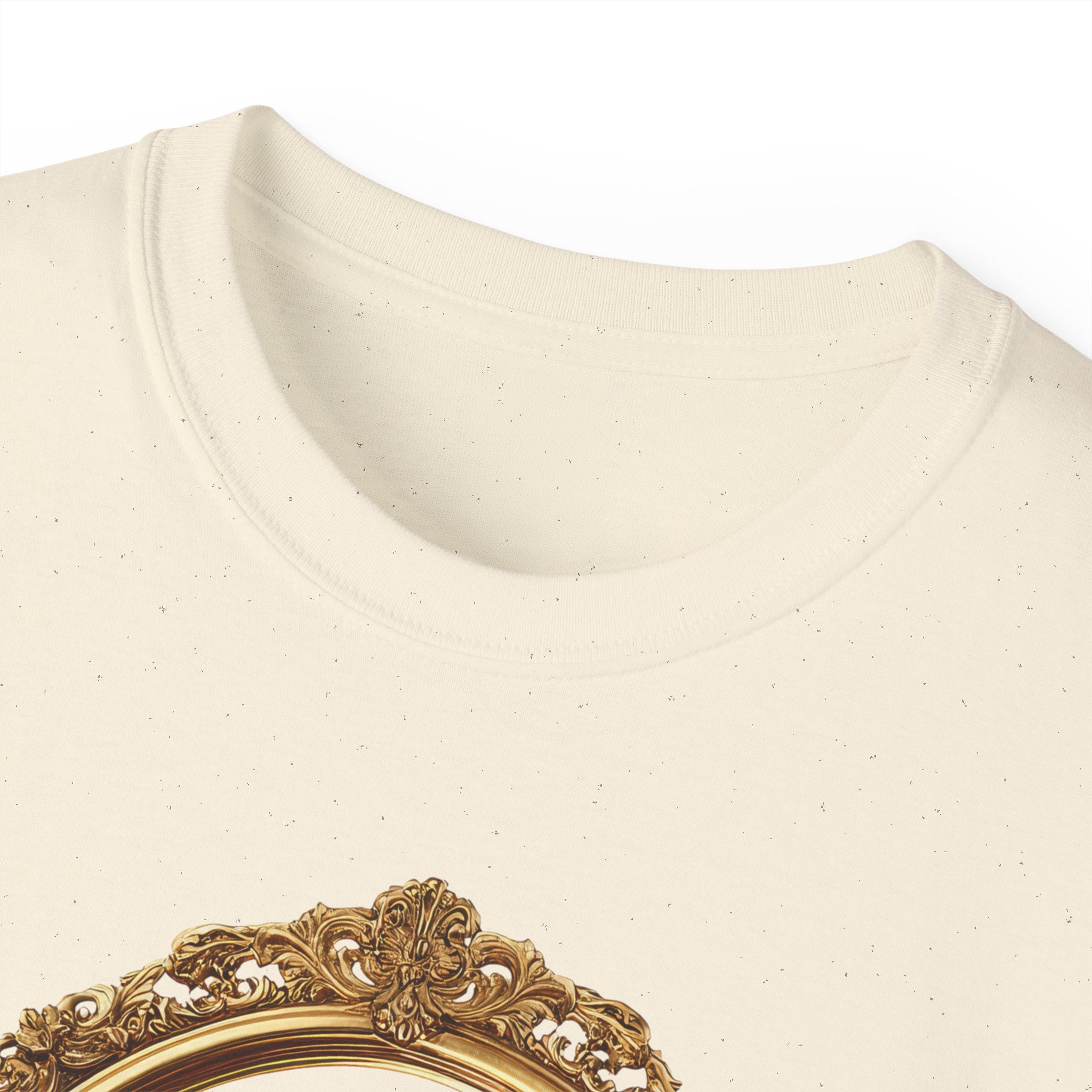 Angel Portrait T-Shirt — Vintage Gold Framed Guardian Tee