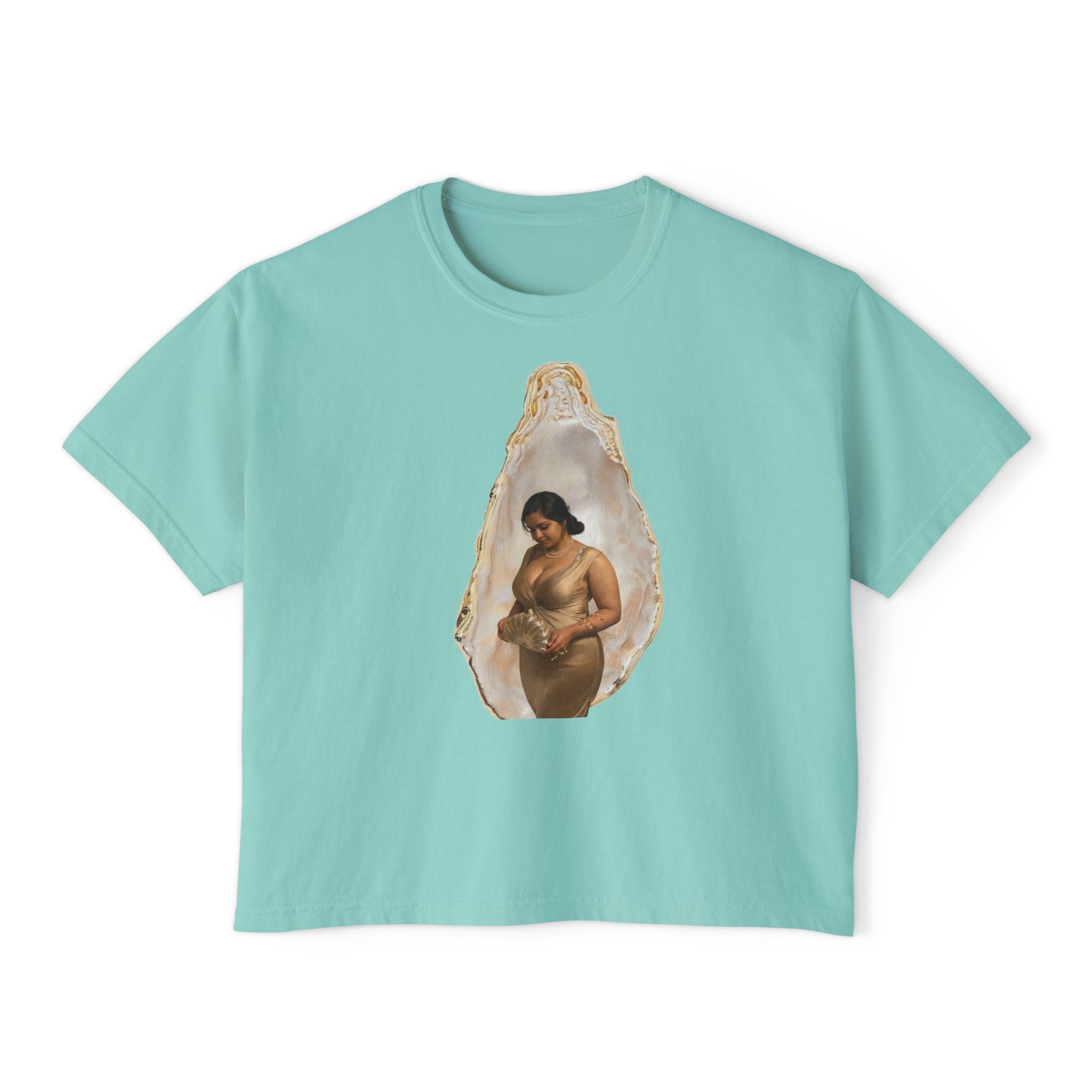 Boxy Tee — 'We Will Be Home' Vintage Angel Art Cropped T‑Shirt