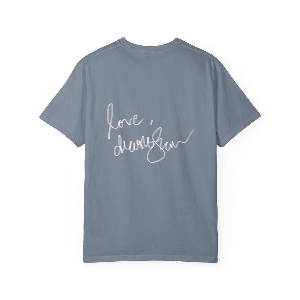 T-Shirt — Vintage Glam Portrait Tee with Signature "Love, Drashti"