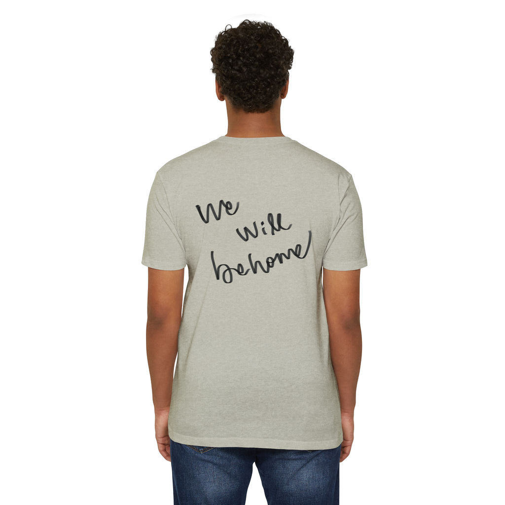Greek Goddess Illustration T‑Shirt — "We Will Behome" Inspirational Tee