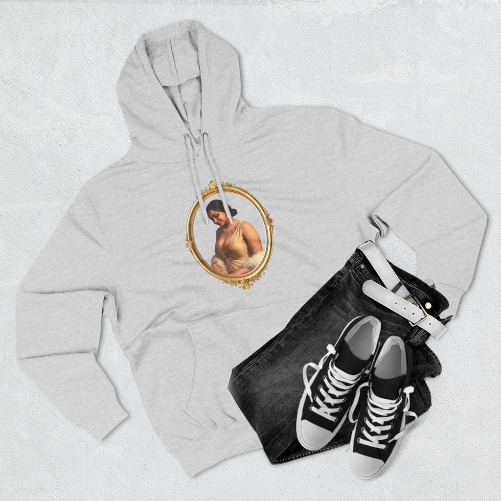 Portrait Hoodie — Vintage Frame Romantic Art Pullover