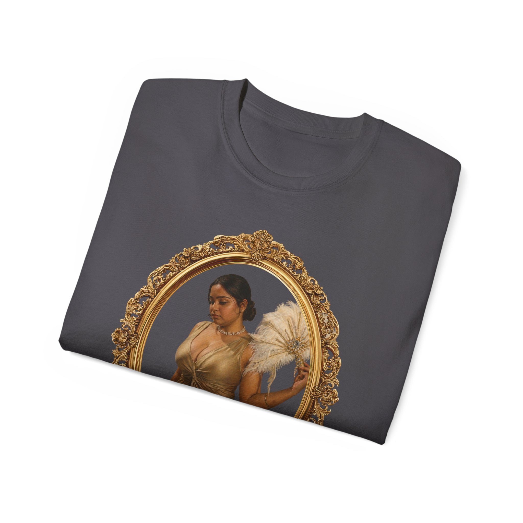 Angel Portrait T-Shirt — Vintage Gold Framed Guardian Tee