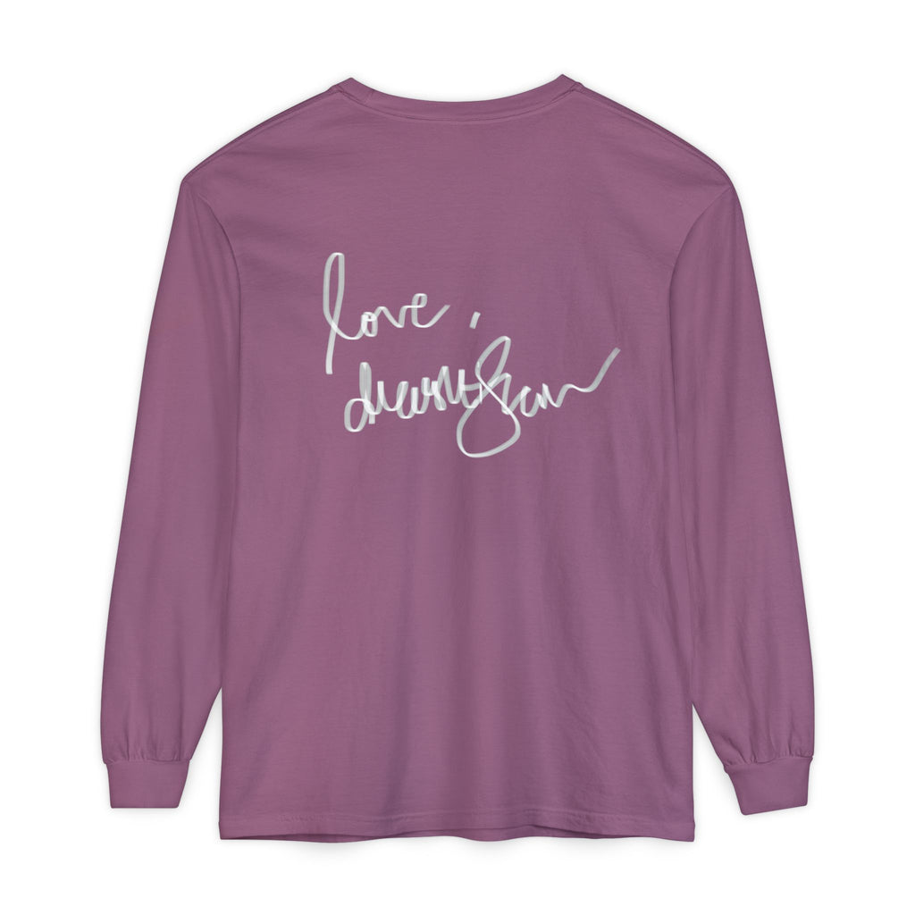 We Will Be Home Long Sleeve Tee — Floral Vintage Portrait Graphic