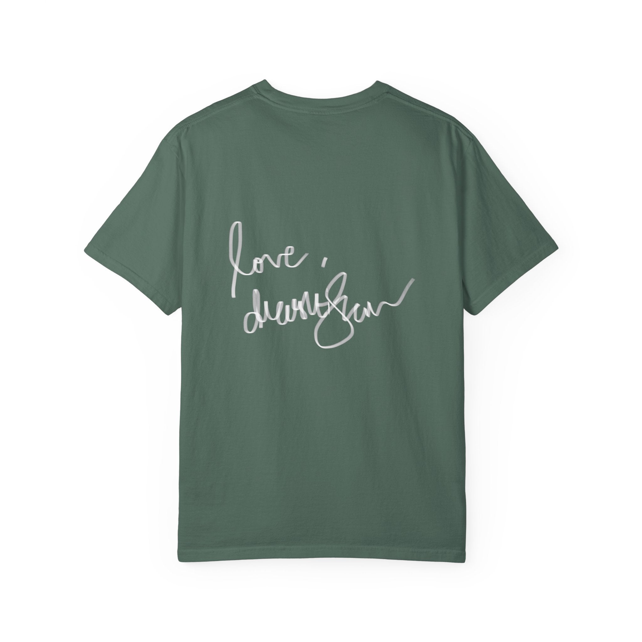 T-Shirt — Vintage Glam Portrait Tee with Signature "Love, Drashti"