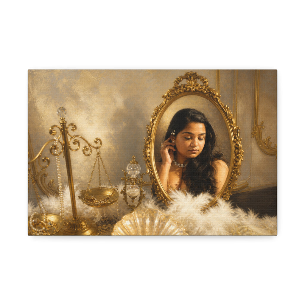 Golden Vanity Portrait Canvas