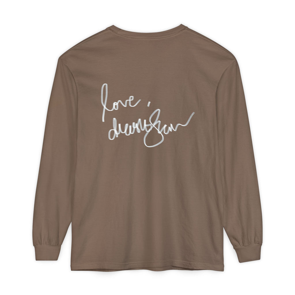 We Will Be Home Long Sleeve Tee — Floral Vintage Portrait Graphic