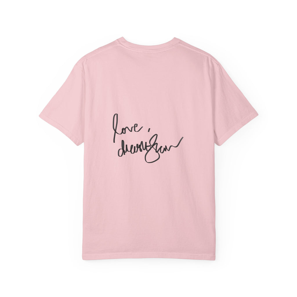 T-Shirt — Vintage Glam Portrait Tee with Signature "Love, Drashti"