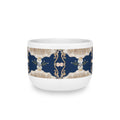 25oz Ceramic Latte Mug — Navy Floral Mandala on Blush