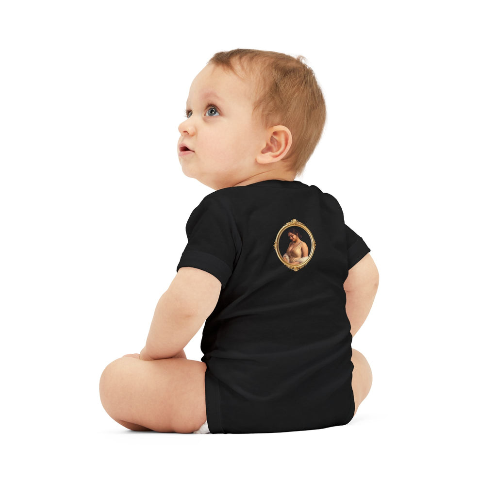 Infant Onesie with Vintage Cherub Portrait – Baby Bodysuit
