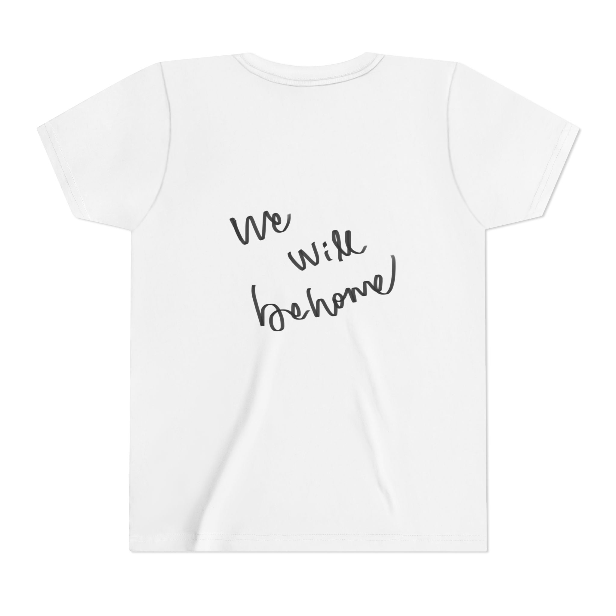 Youth Tee — Vintage Lady Mirror Graphic with “We Will Be Home” Back Text