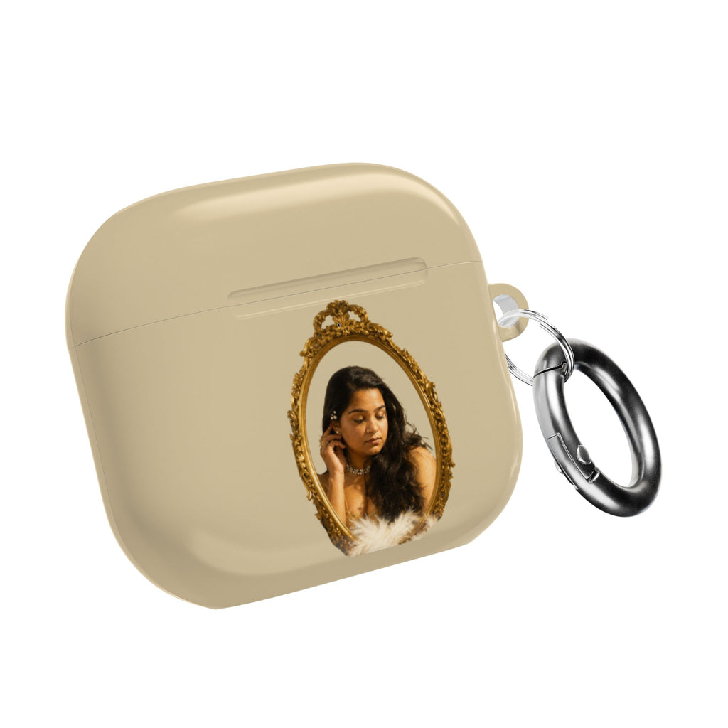 AirPod Case — Regal Portrait Mirror Design (Blue)