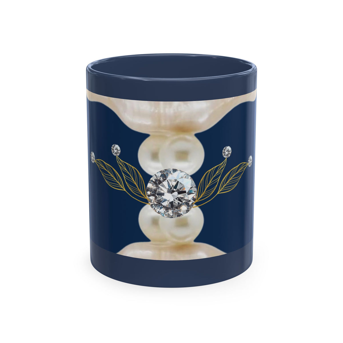 WWBH Pearl & Diamond Navy Ceramic Mug