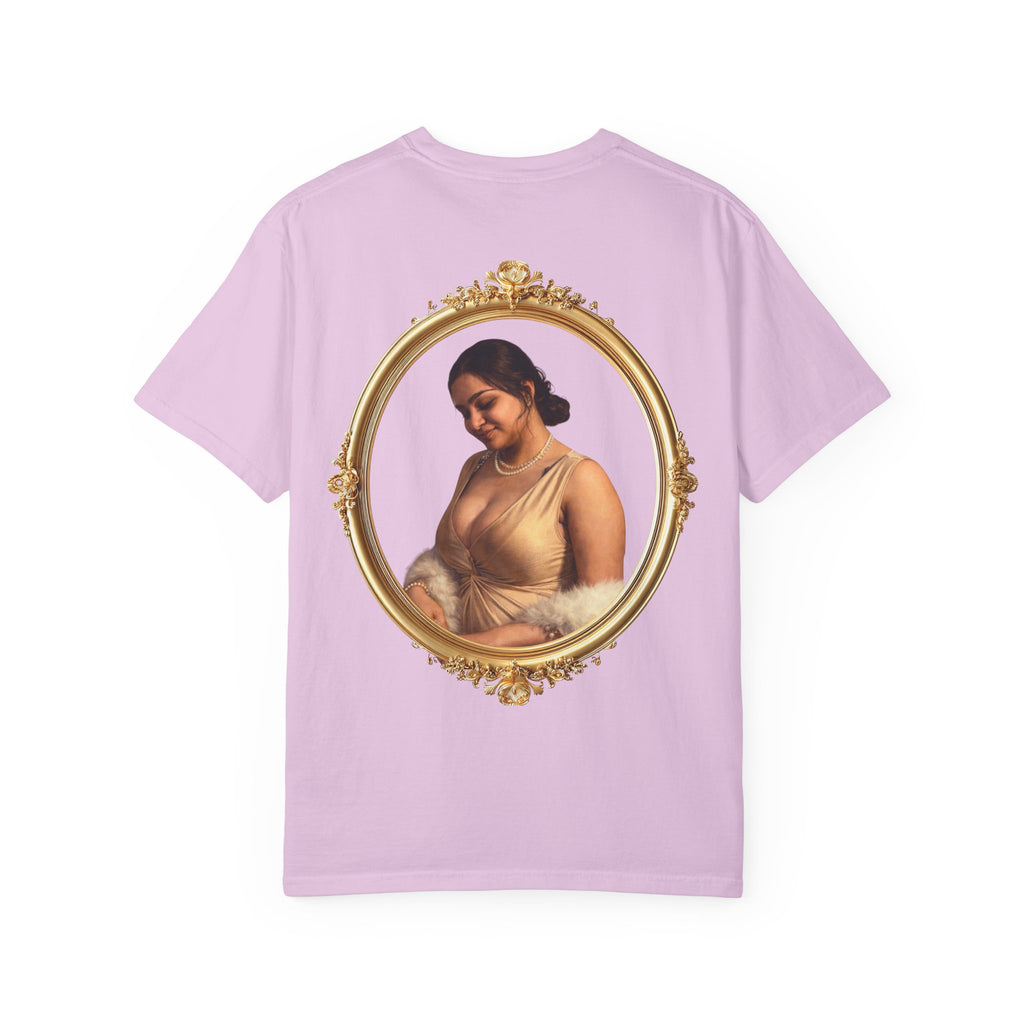 Portrait Graphic T-Shirt — Vintage Framed Lady Art Print
