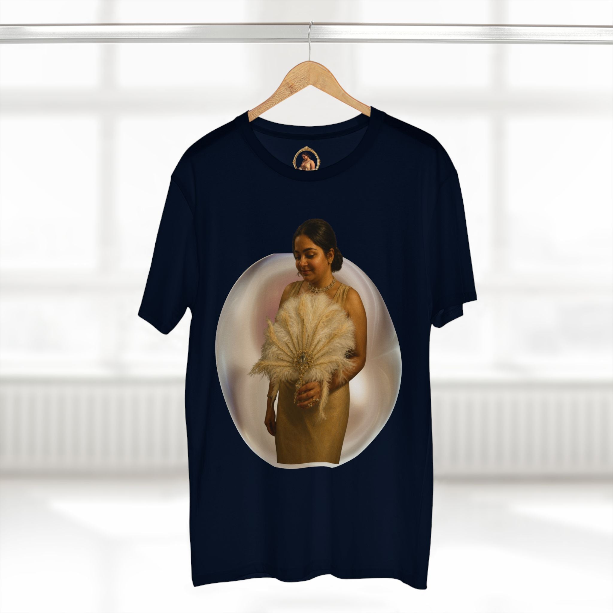 T‑Shirt — Vintage Portrait Bubble with 'We Will Become' Script