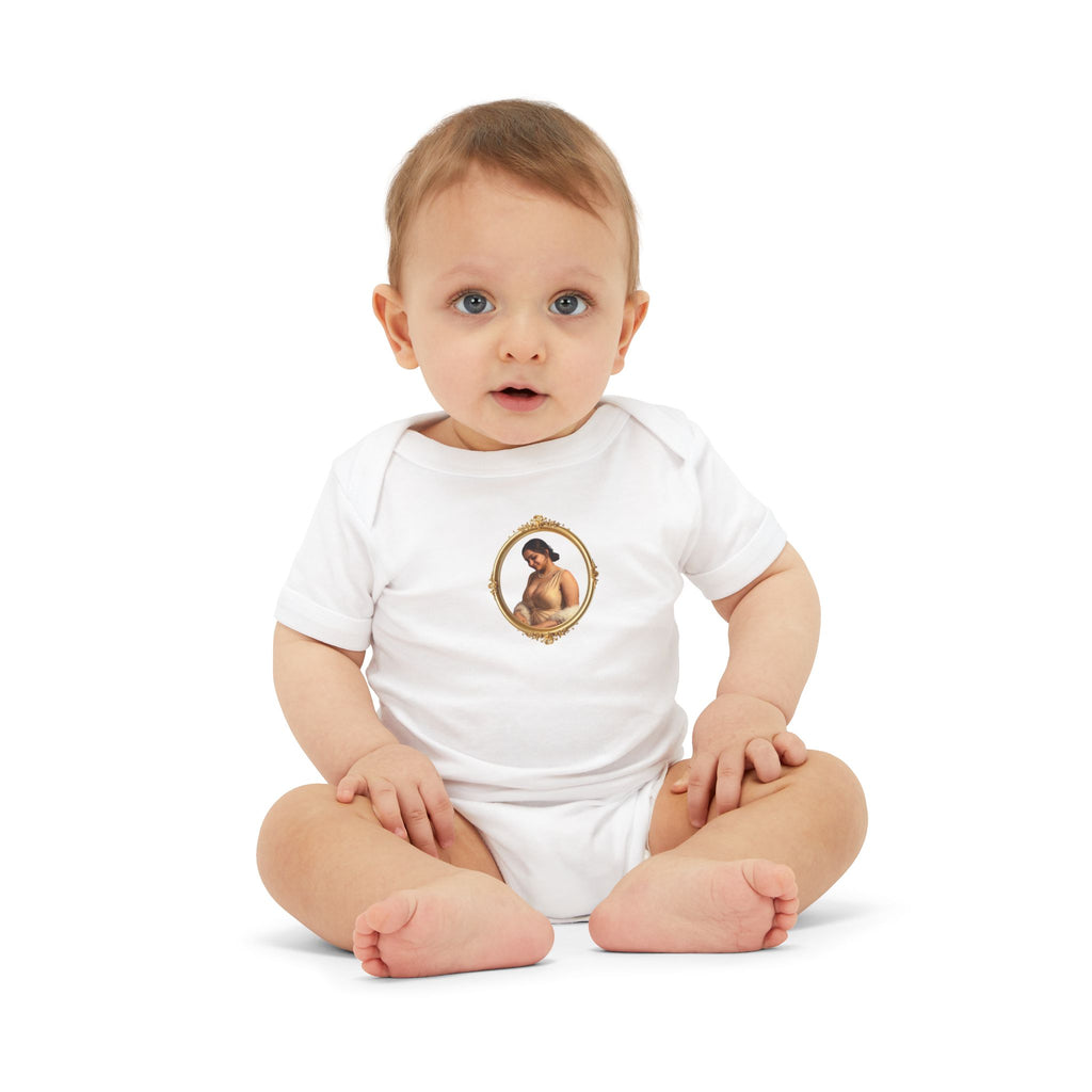 Infant Onesie with Vintage Cherub Portrait – Baby Bodysuit