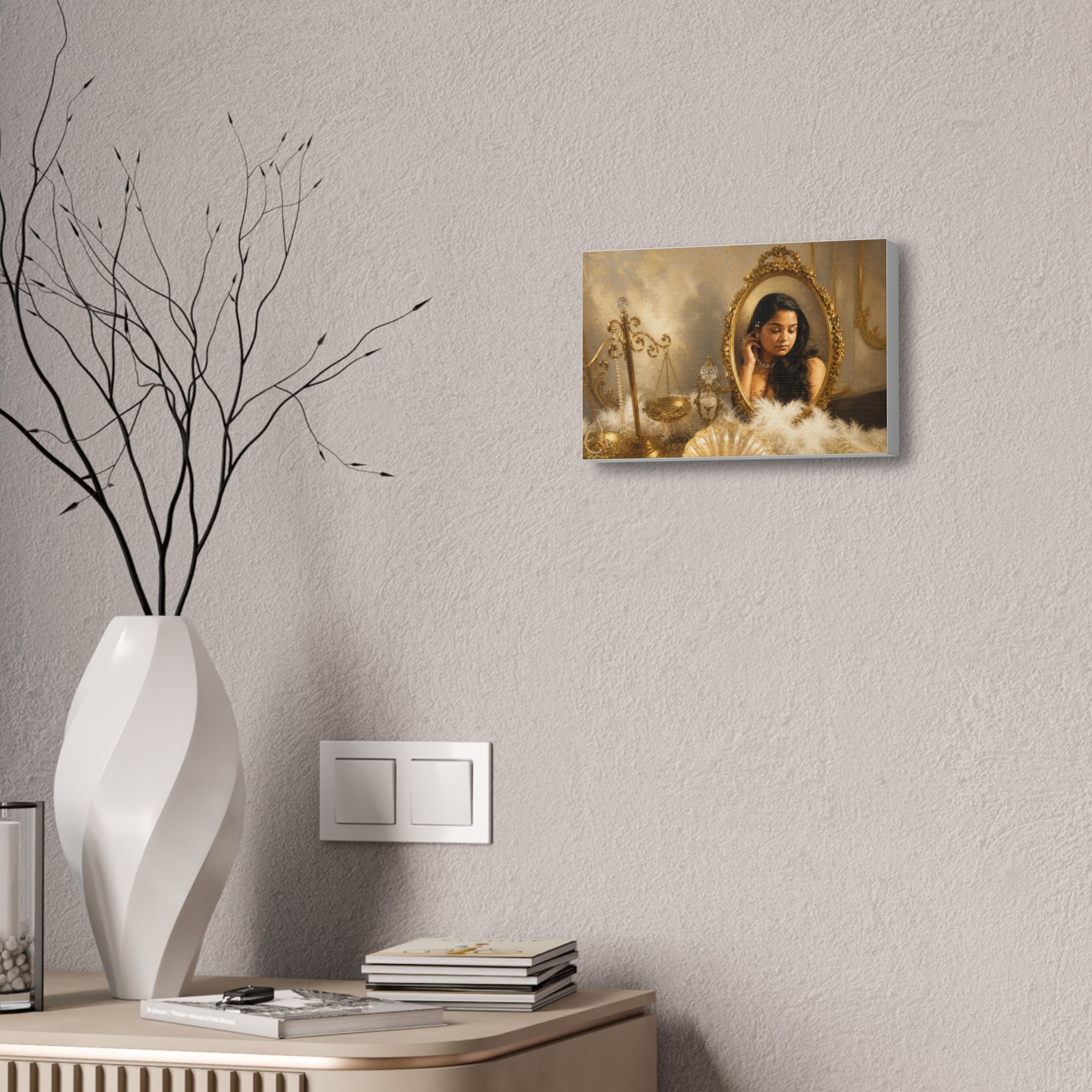 Golden Vanity Portrait Canvas