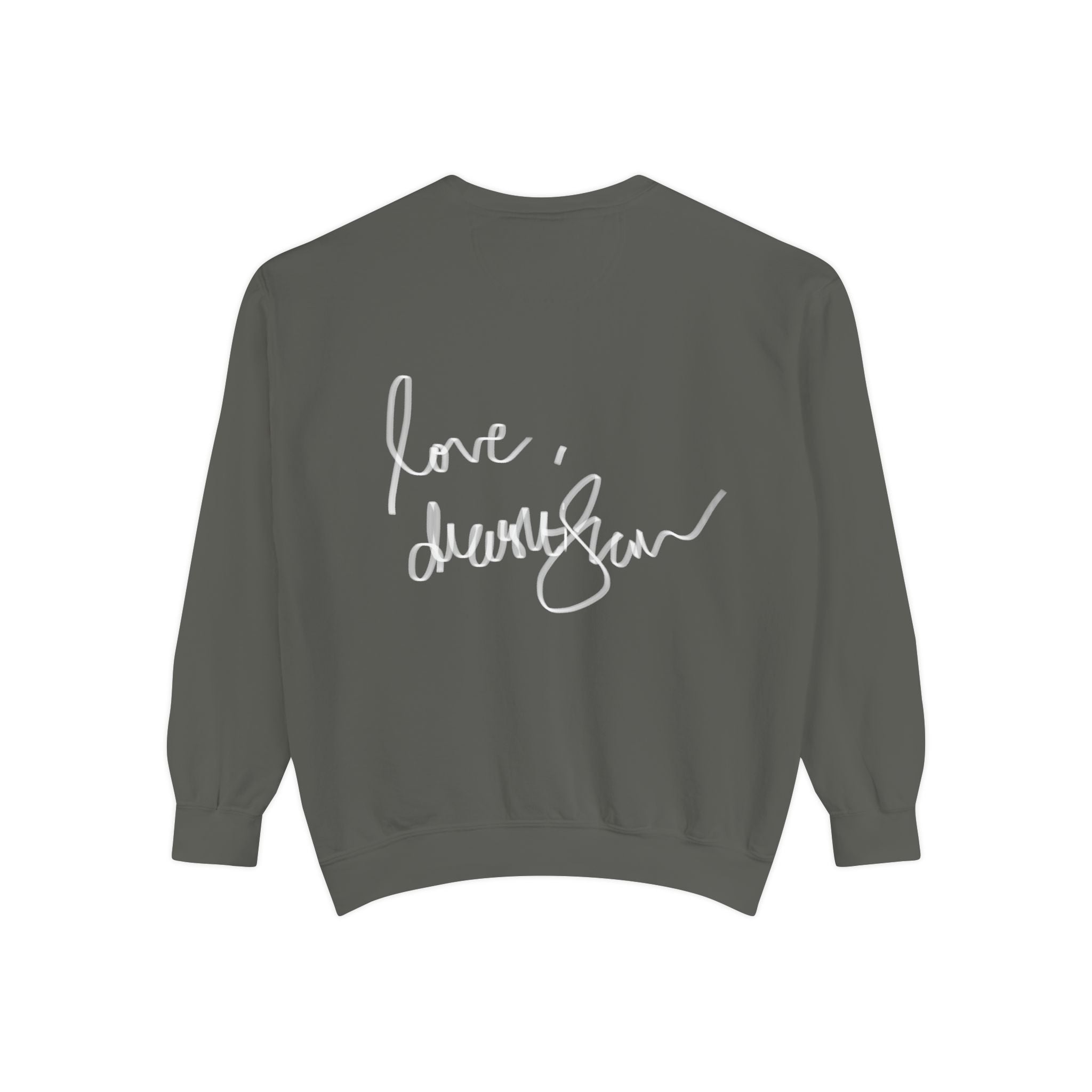 Reclining Muse Sweatshirt — 'We Will Be Home' Retro Art Graphic Crewneck