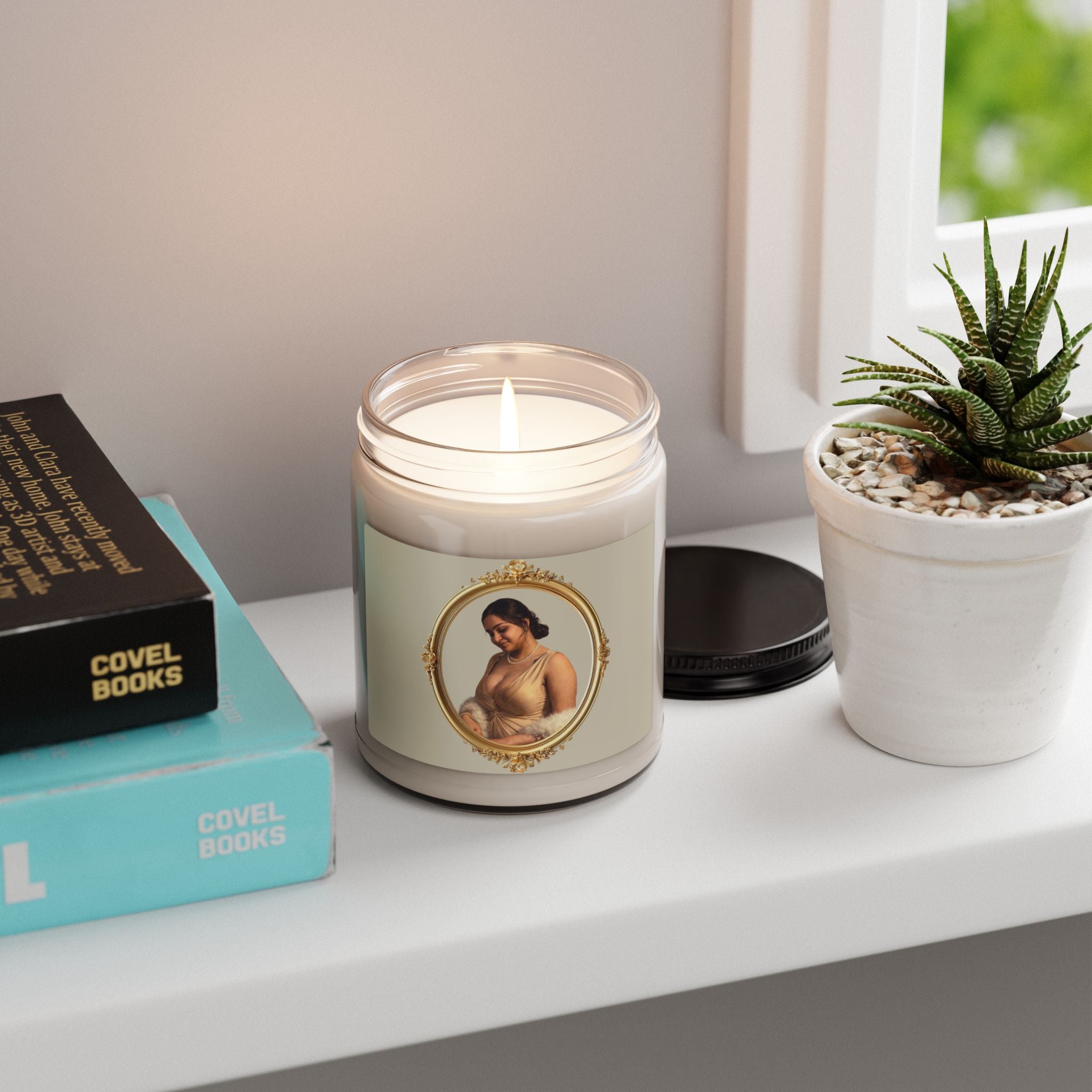 Soy Candle — Classic Mother & Child Portrait 9oz Scented Jar