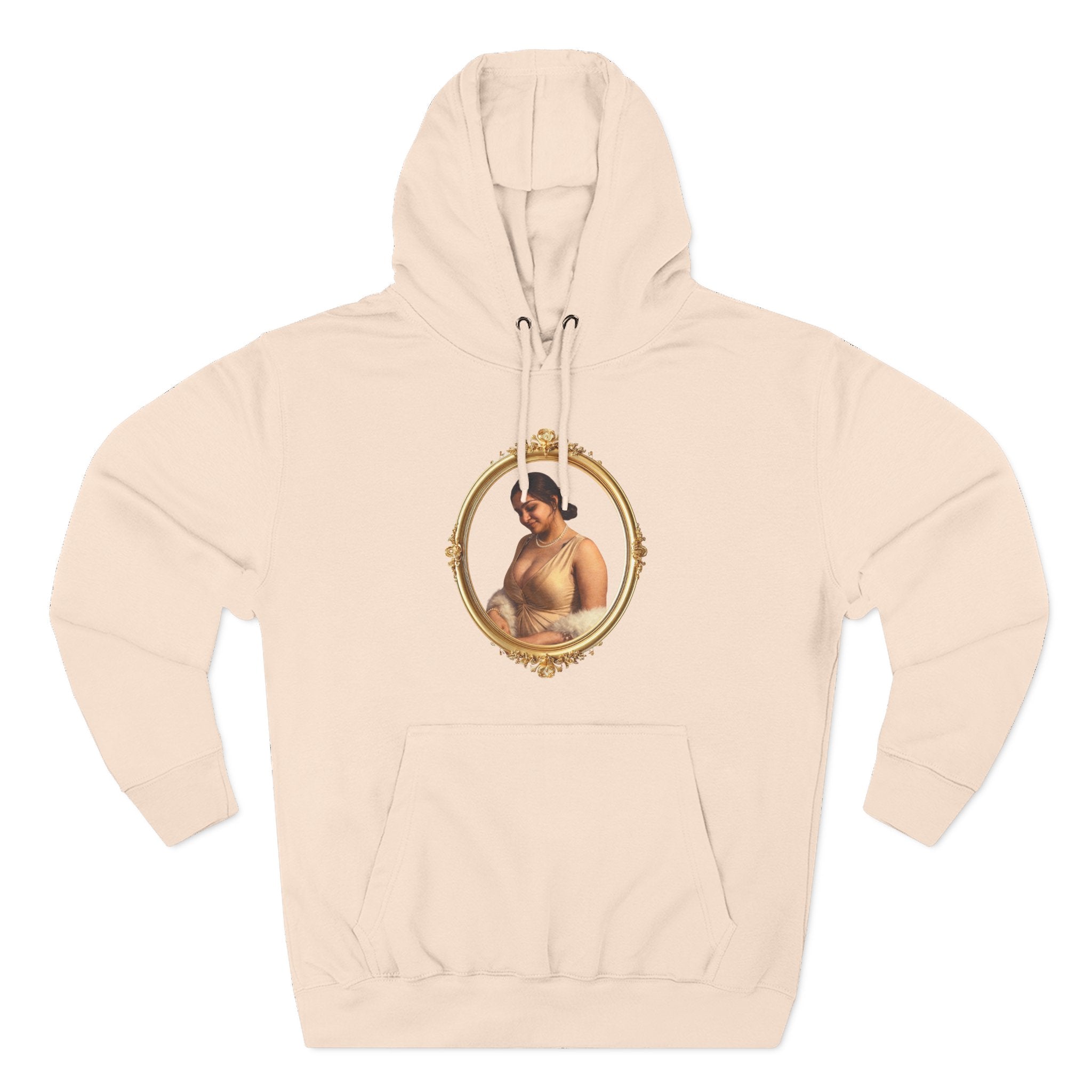 Portrait Hoodie — Vintage Frame Romantic Art Pullover