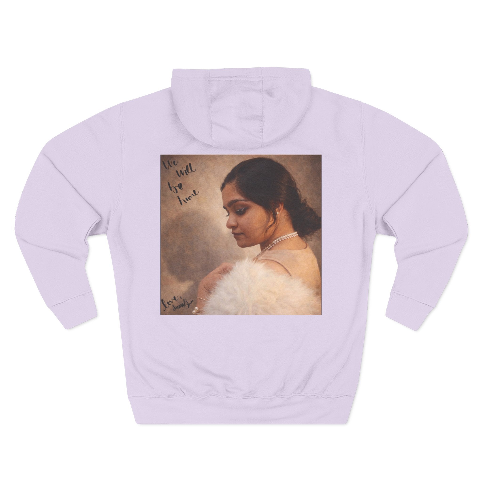 Portrait Hoodie — Vintage Frame Romantic Art Pullover