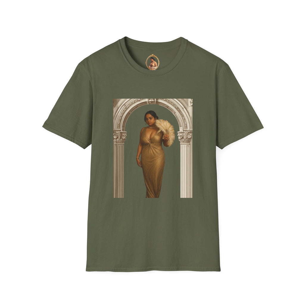 Vintage Arch Portrait T-Shirt — Elegant Woman Art Print