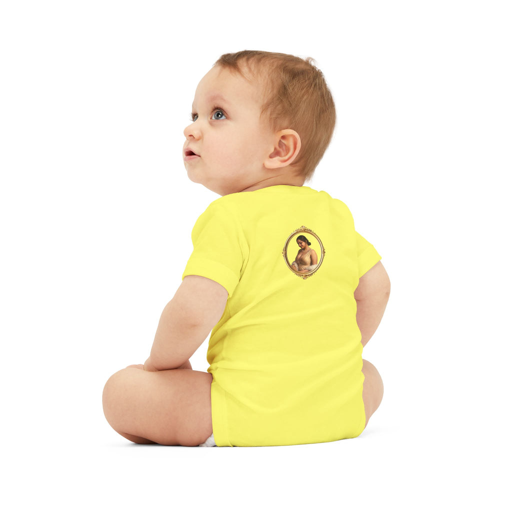 Infant Onesie with Vintage Cherub Portrait – Baby Bodysuit