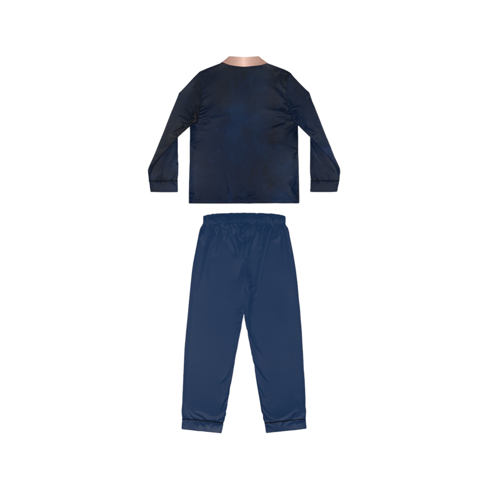Navy Satin Women’s Pajama Set – Luxurious Two-Piece Sleepwear