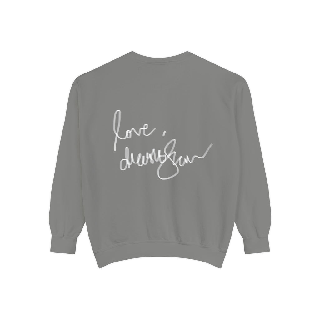 Reclining Muse Sweatshirt — 'We Will Be Home' Retro Art Graphic Crewneck