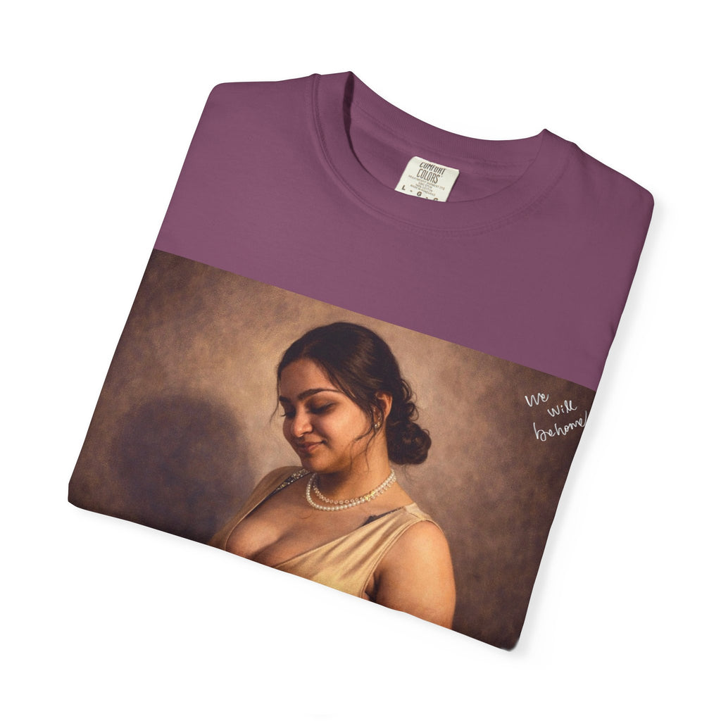 Portrait Graphic T-Shirt — Vintage Framed Lady Art Print