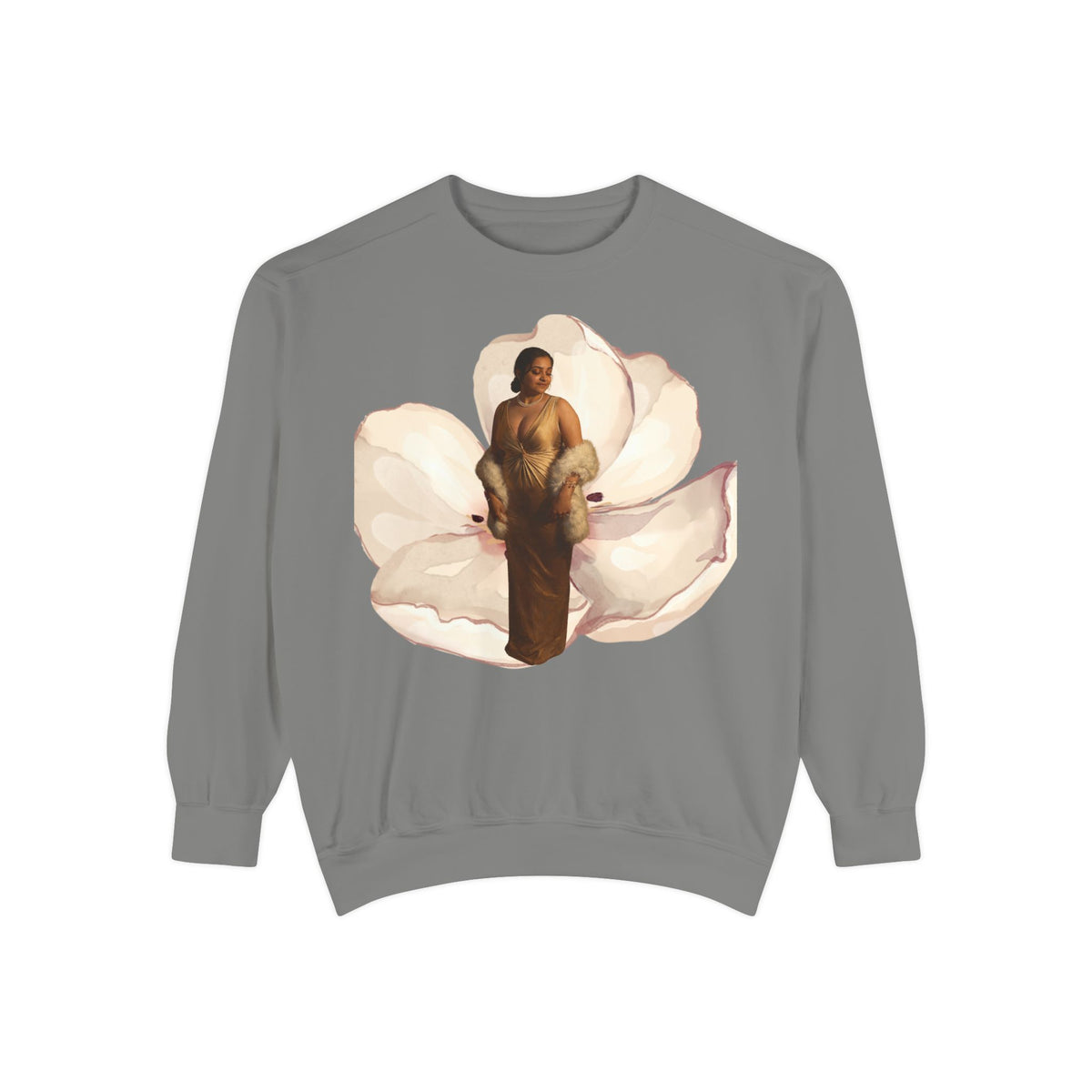 Drashti's WWBH Floral Portrait Sweatshirt — Vintage Gold Frame Art Crewneck