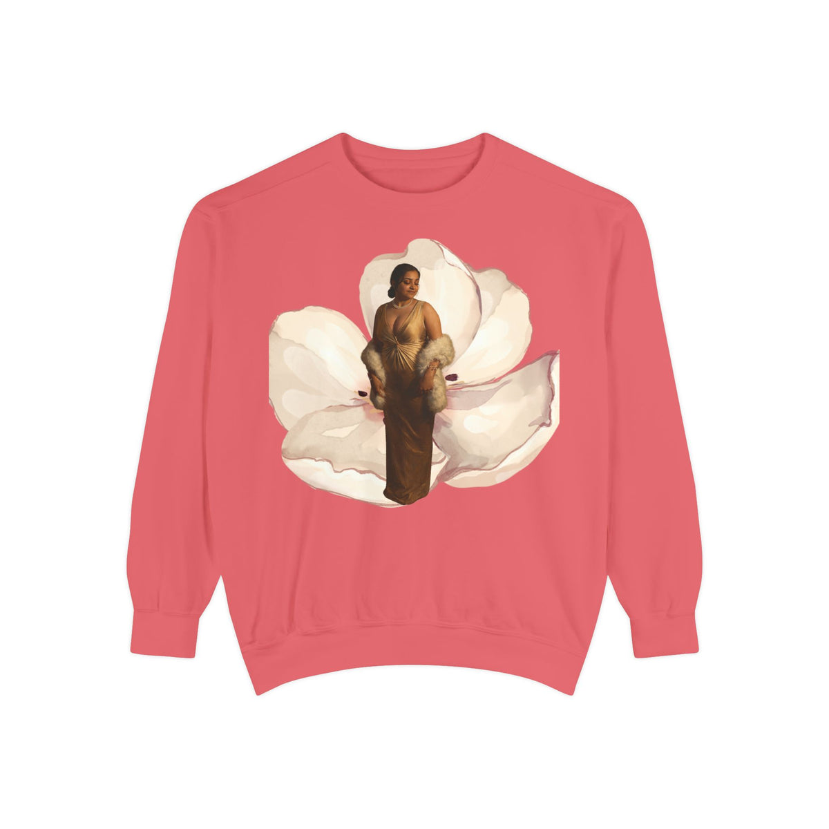 Drashti's WWBH Floral Portrait Sweatshirt — Vintage Gold Frame Art Crewneck