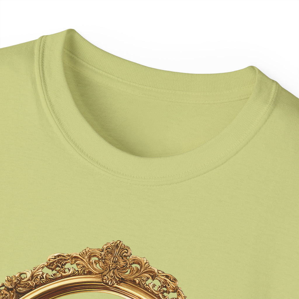 Angel Portrait T-Shirt — Vintage Gold Framed Guardian Tee