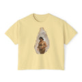 Boxy Tee — 'We Will Be Home' Vintage Angel Art Cropped T‑Shirt