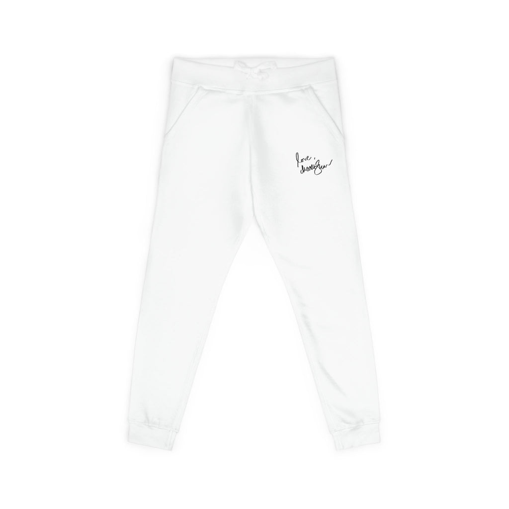 Embroidered Golden Lion Joggers — Cozy Fleece Sweatpants