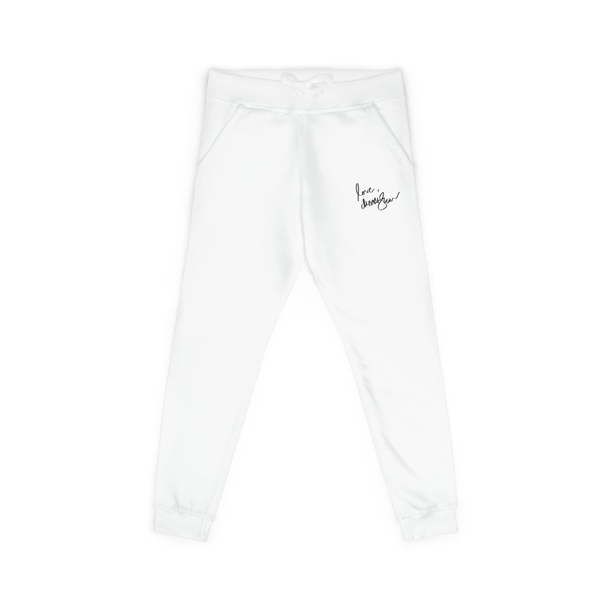 Embroidered Golden Lion Joggers — Cozy Fleece Sweatpants