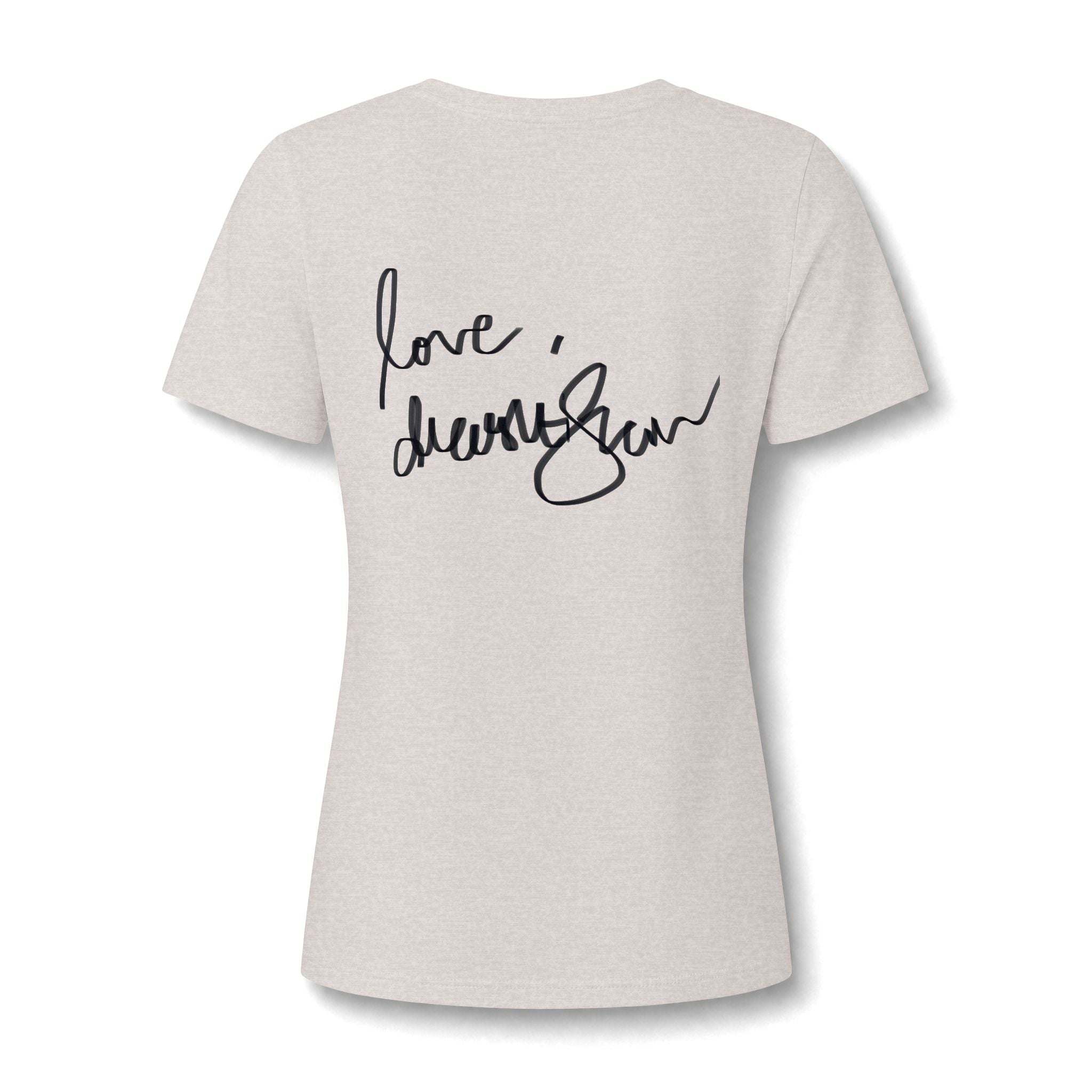 Floral Portrait V‑Neck Tee — Vintage Woman in Magnolia Print