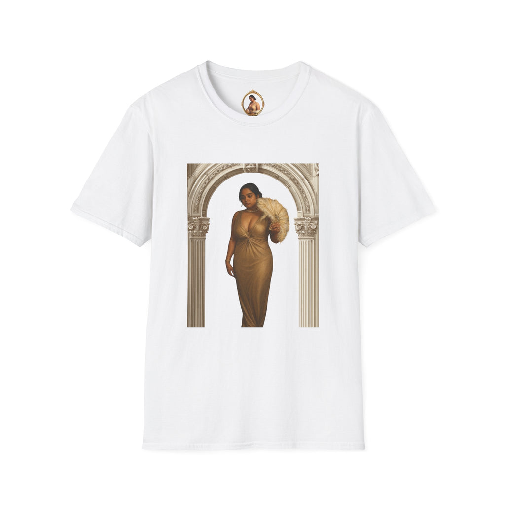 Vintage Arch Portrait T-Shirt — Elegant Woman Art Print