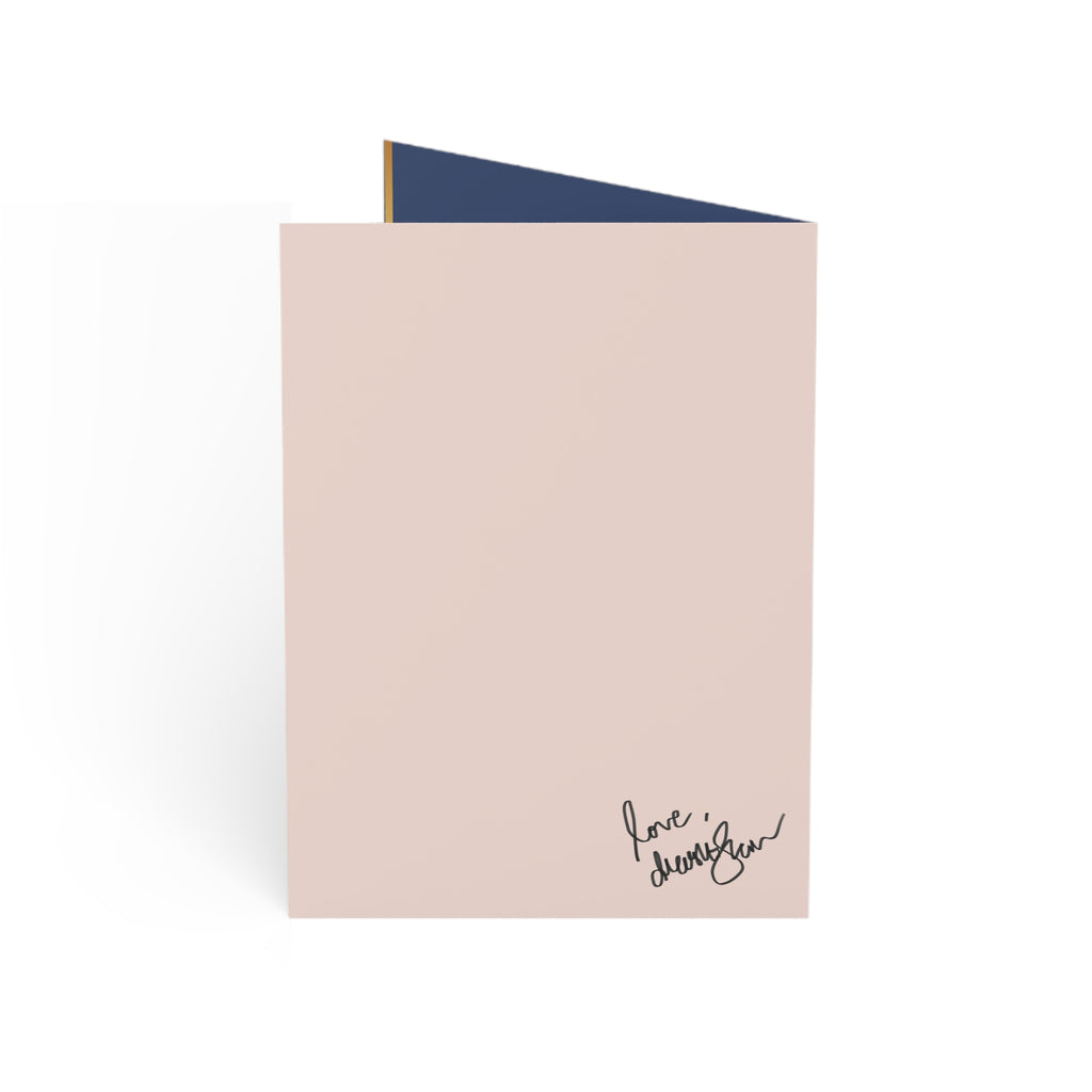 Greeting Card — Vintage Portrait with Gold Frame (Blank Inside)