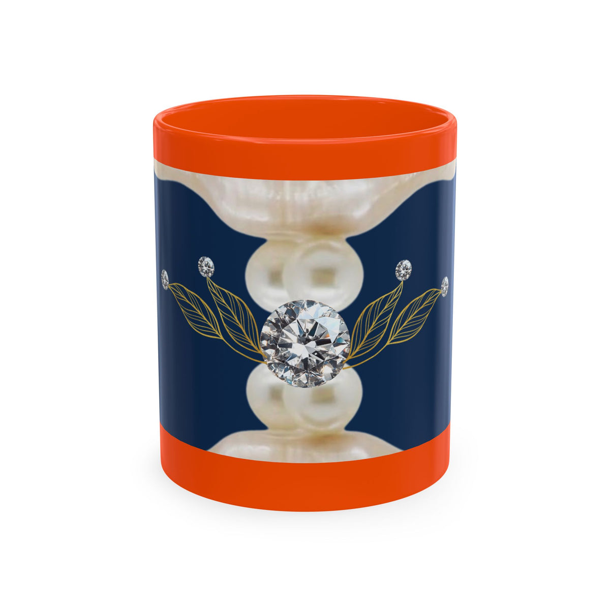 WWBH Pearl & Diamond Navy Ceramic Mug