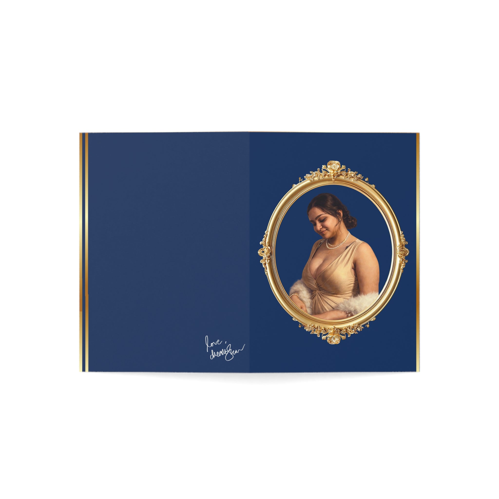 Greeting Cards — Elegant Portrait Frame Design (Blank Inside)
