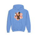 Youth Hoodie — Vintage Dancer Floral Graphic with “We Will Be Home” Back Script