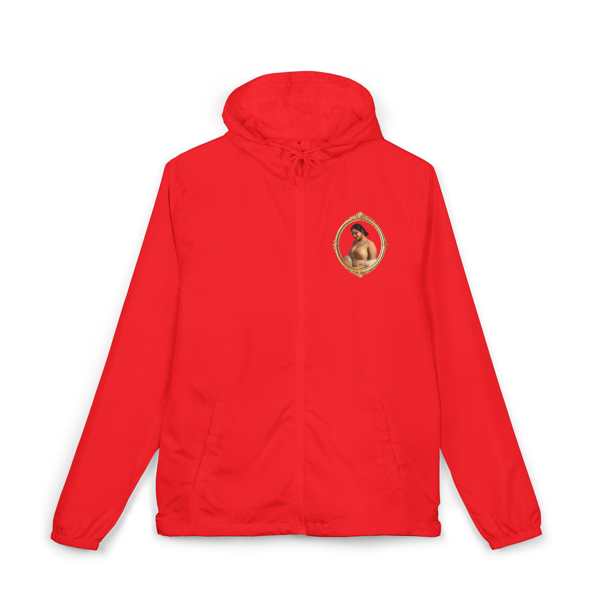 Drashti Windbreaker Jacket — Vintage Portrait Frame Design
