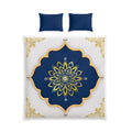 Mandala Cotton Bed Set — Navy & Gold Decorative Duvet Cover