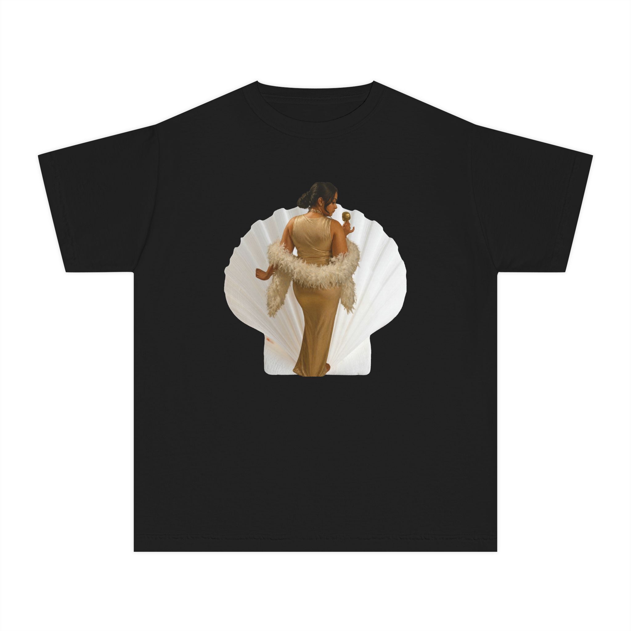 Youth Tee — Elegant Portrait Shell Graphic