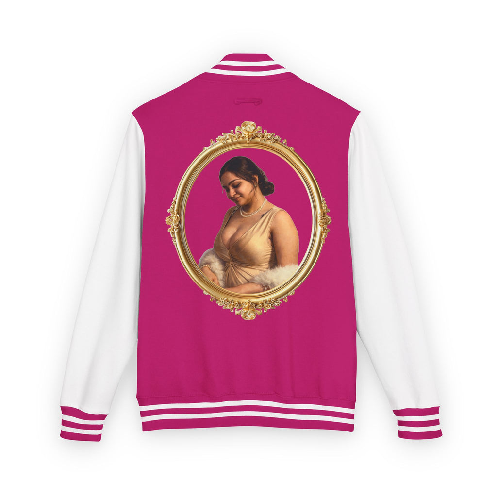Vintage Portrait Letterman Jacket — Framed Classical Art Varsity Jacket