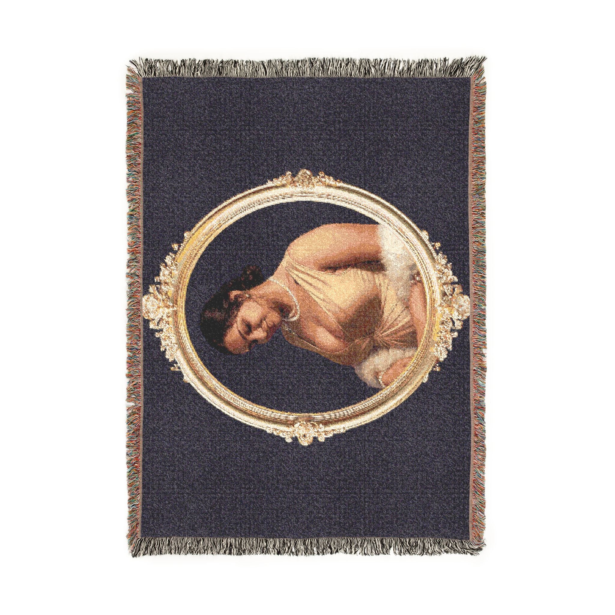 Woven Blanket — Vintage Portrait Framed Art Throw