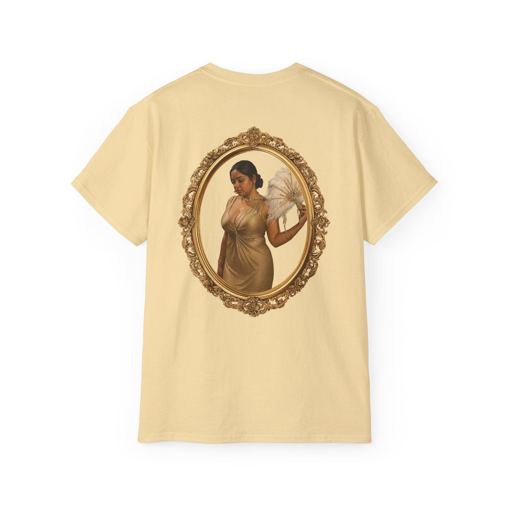 Angel Portrait T-Shirt — Vintage Gold Framed Guardian Tee