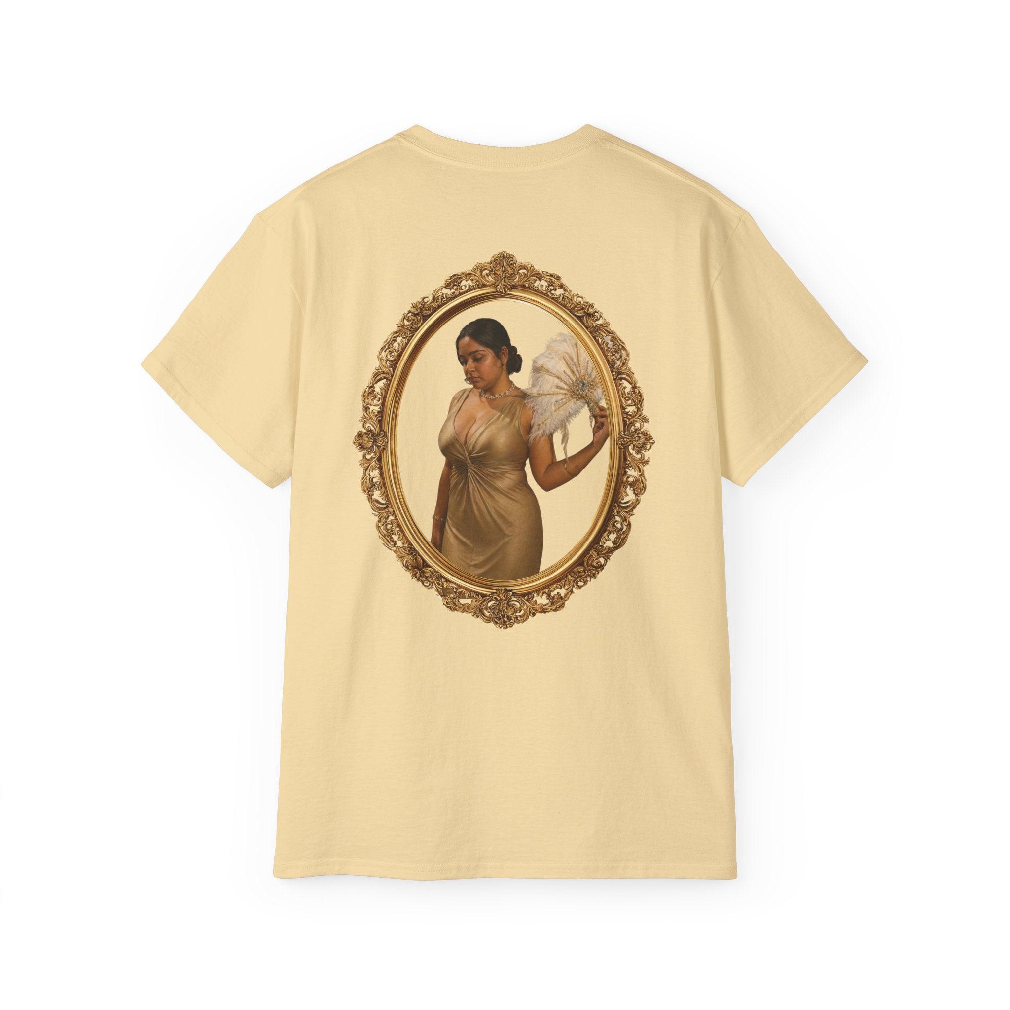Angel Portrait T-Shirt — Vintage Gold Framed Guardian Tee