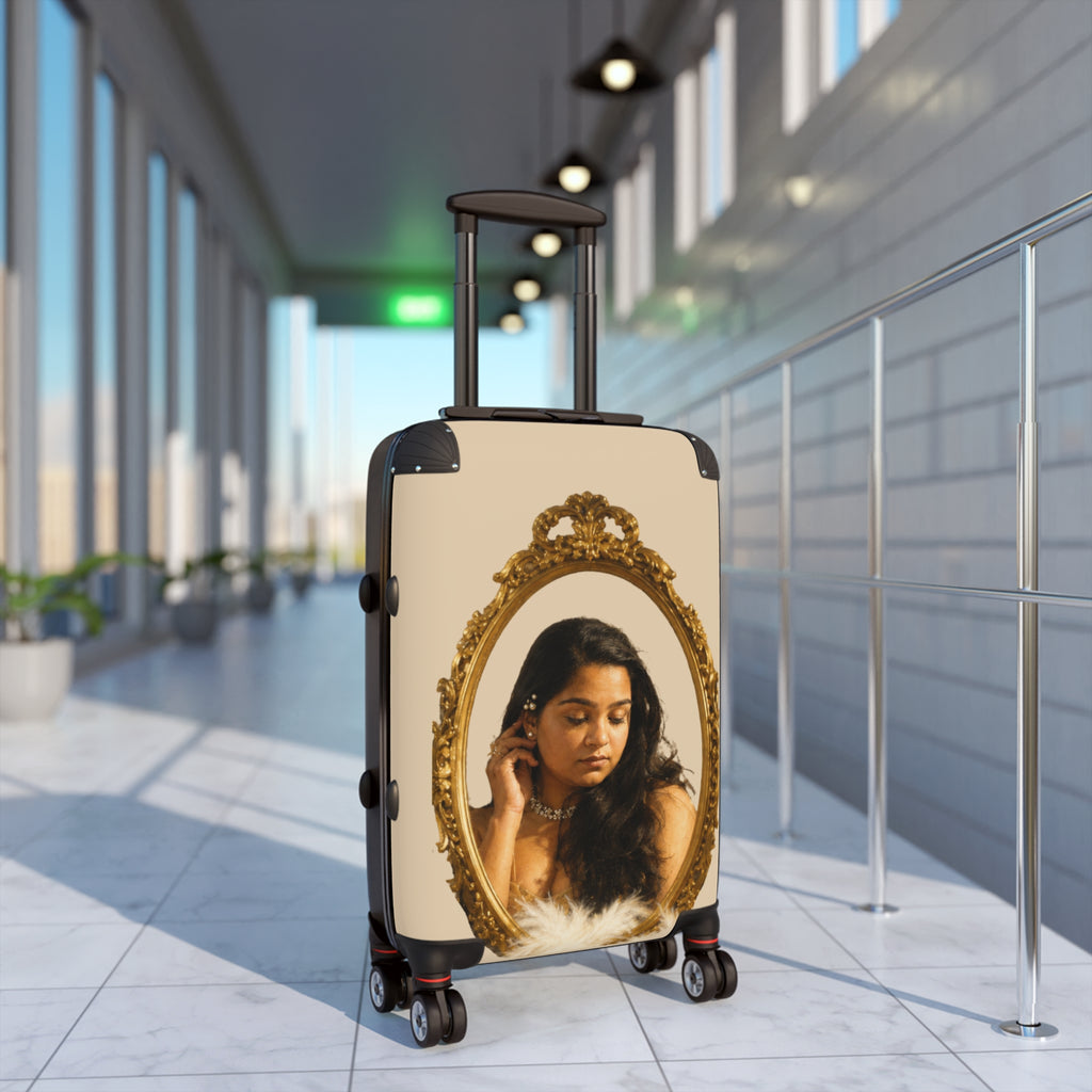 Suitcase - Vintage Gold Mirror Portrait Travel Luggage