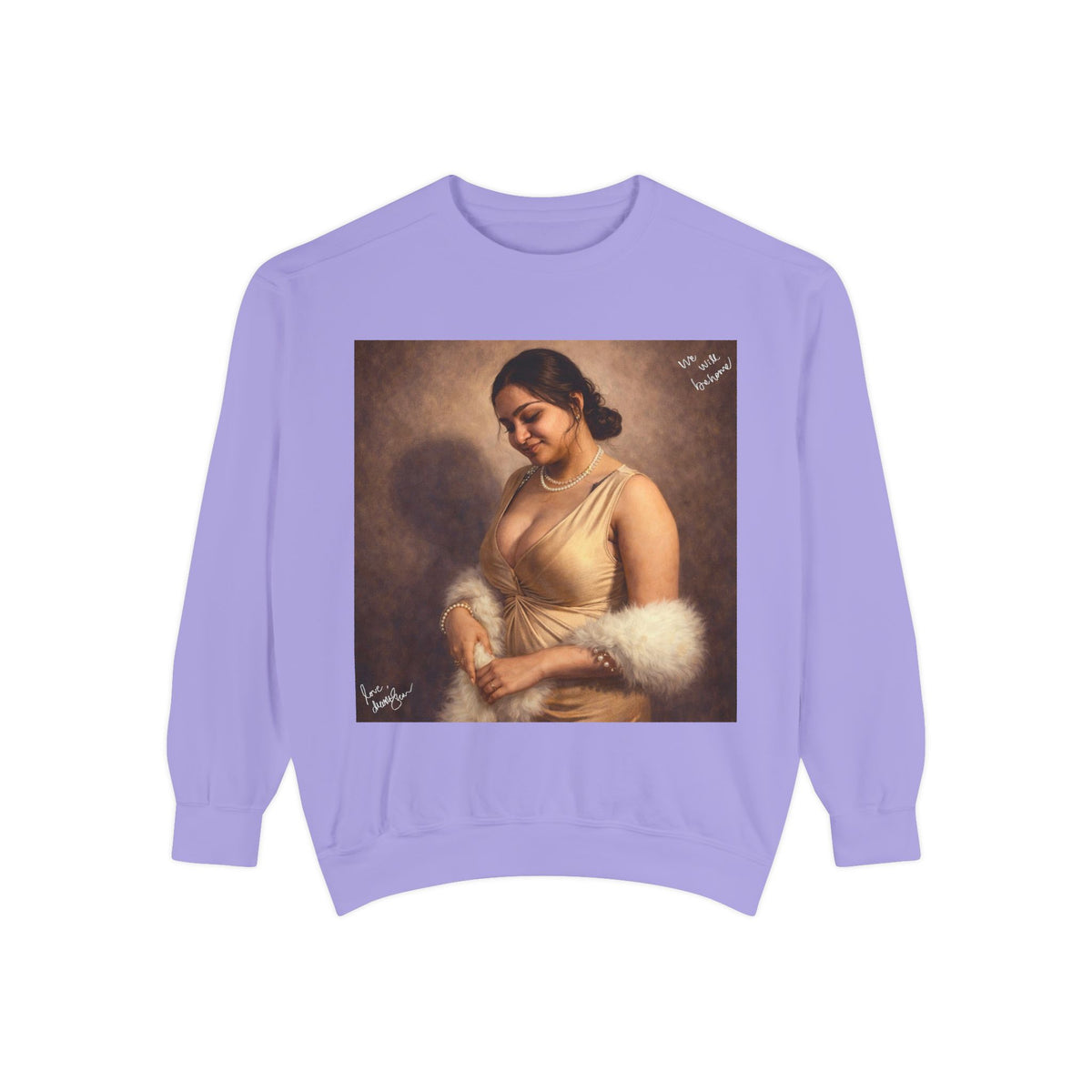Drashti Portrait Sweatshirt — Vintage Frame Graphic Pullover
